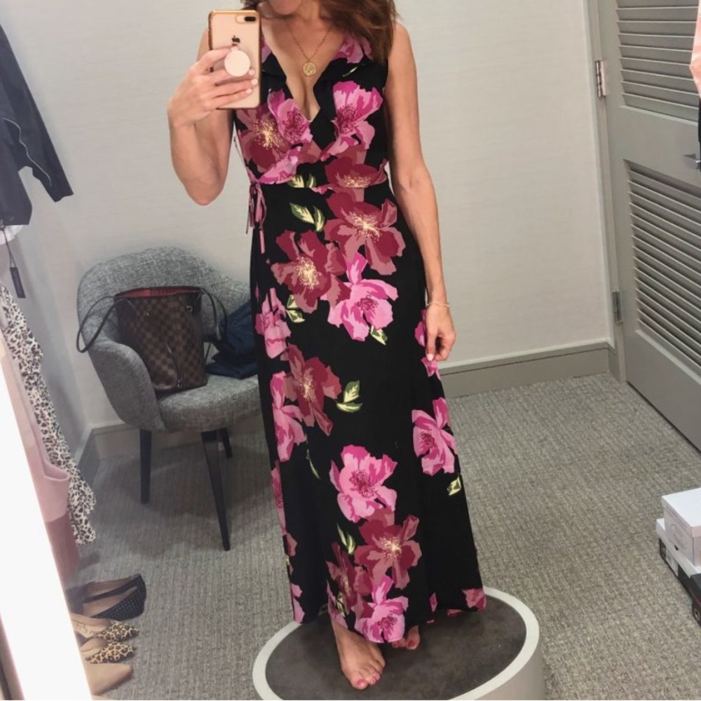 Leith Wrap Floral Maxi Dress
